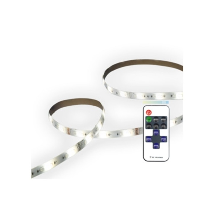 5M-es okos LED szalag, 1800 Lm, zene szinkronizálás, RGB színek, többszínű