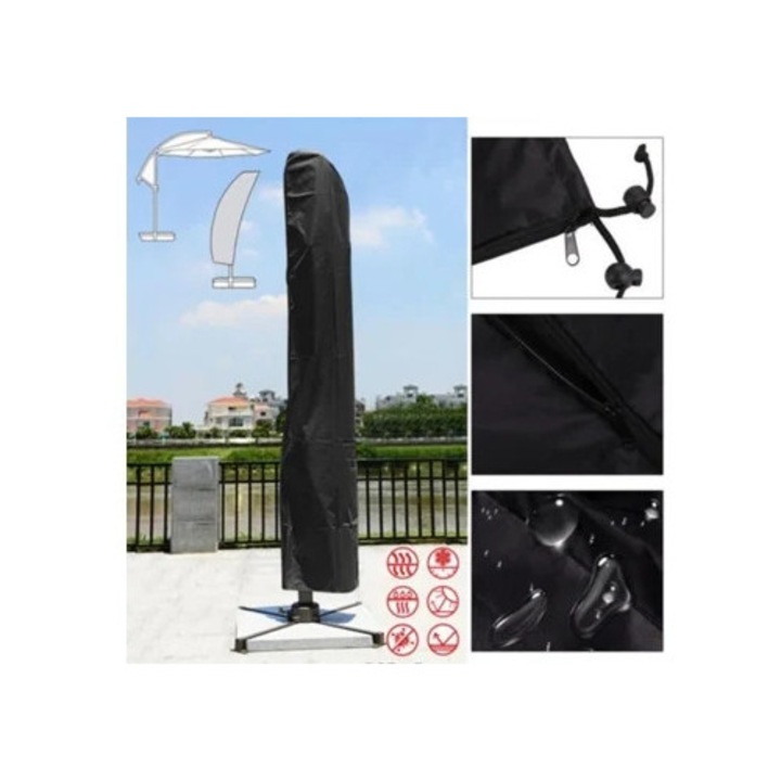 Husa protectoare pentru umbrele de gradina 265cm, 210D Oxford, impermeabila, pentru stalp offset