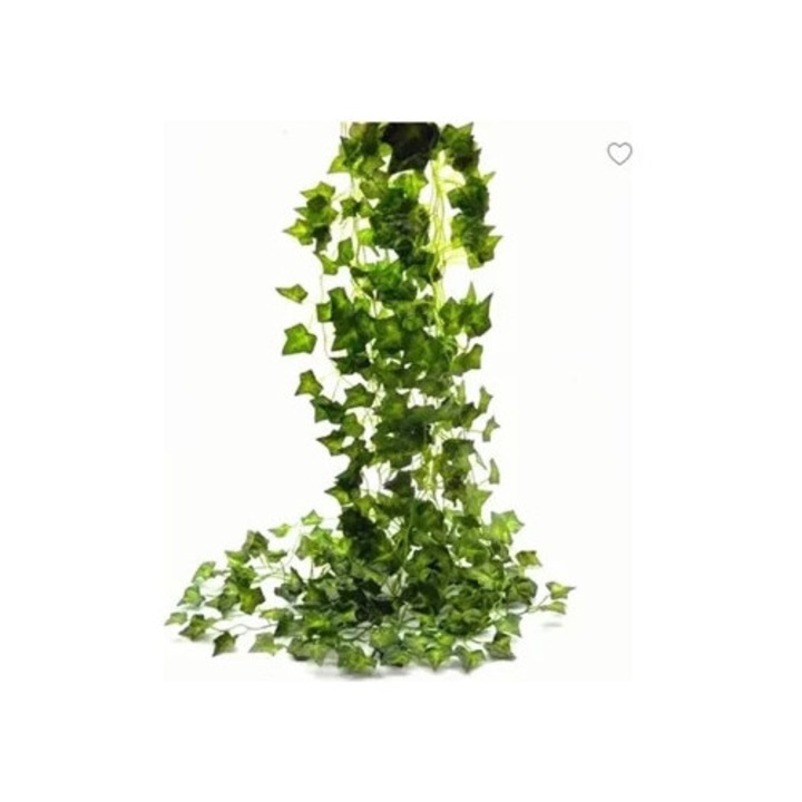 Ghirlanda decorativa din frunze de iedera artificiala, pentru sarbatori, nunti, gradina, Craciun
