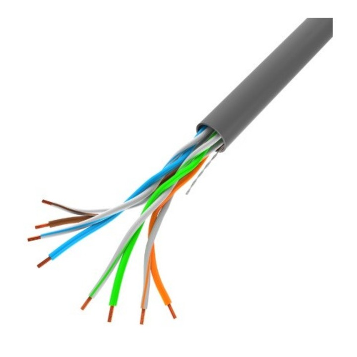 Lanberg UTP kábel cat. 5e 305m CU szürke