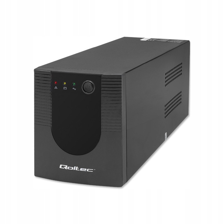 UPS Qoltec Monolith 1200VA 720W, sursa neintreruptibila, line-interactive, AVR, iesire sinusoida simulata, port USB, 2 x 12V/7Ah, negru