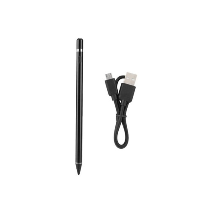 Stylus universal capacitiv negru 14cm