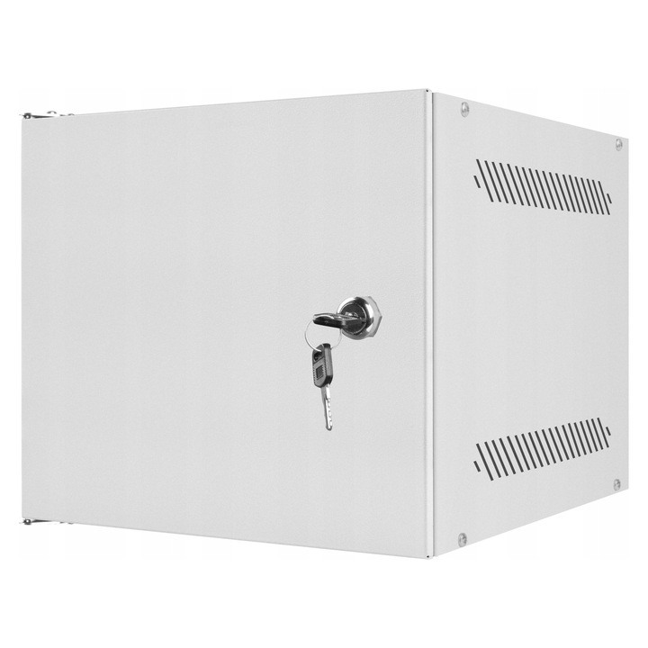 Fém rack szekrény 10" 4U, Lanberg, 280x310mm, fehér, szerelési tartozékokkal