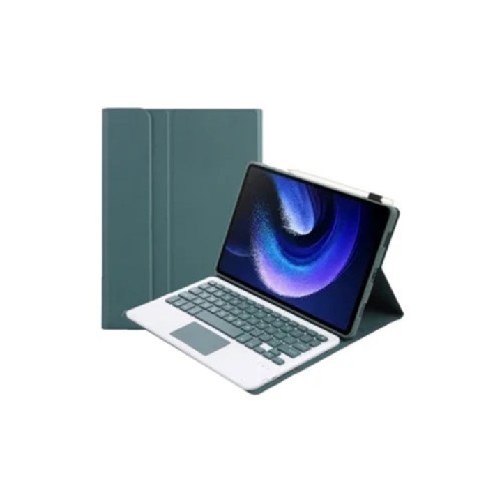 Tastatura ultra-subtire cu touchpad pentru Xiaomi Pad 6 / Pad 6 Pro, verde