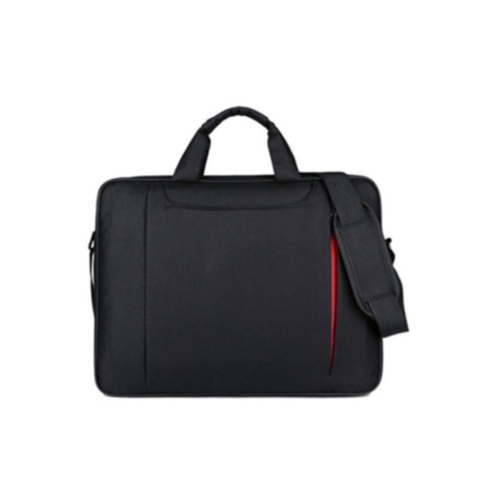 15.6 hüvelykes laptoptáska, nagy kapacitású, vízálló, fekete