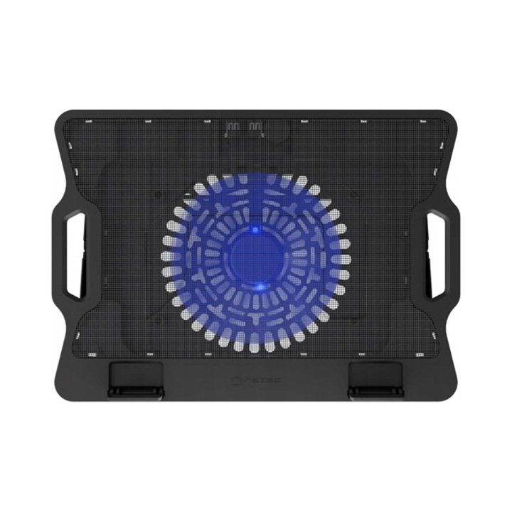 Racitor laptop Natec Dipper 2, 17.3", ventilator 180mm, metal, iluminare albastra
