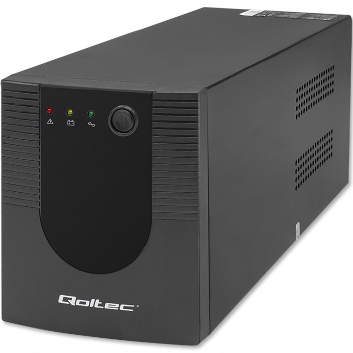 UPS Qoltec 1500VA 900W fekete 375x139x165mm