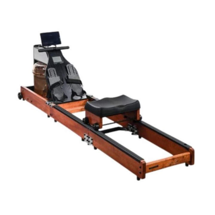 Сгъваем гребен тренажор с водно съпротивление KingSmith WR1 Rowing Machine, Максимално тегло на потребителя 120кг, Черен/Кафяв