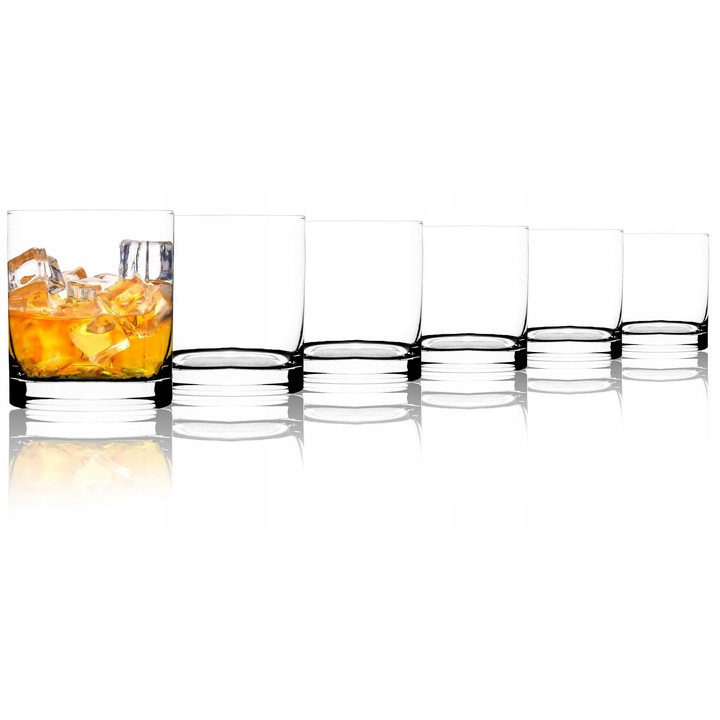 Krosno Balance whisky pohár készlet, 220 ml, 6 darab, átlátszó, 85x75mm
