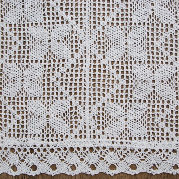 Eurofirany asztali futó 40x140cm fehér azúr, rusztikus stílus, dekoratív