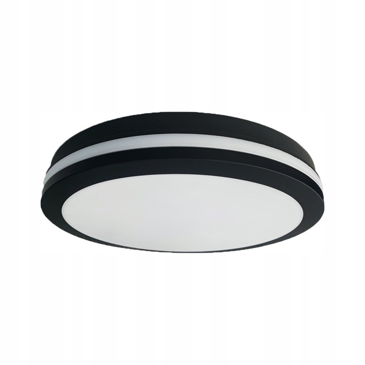 Плафон Eko-Light Marlon 18W 4000K, черен, 22x22x5.2см, IP54