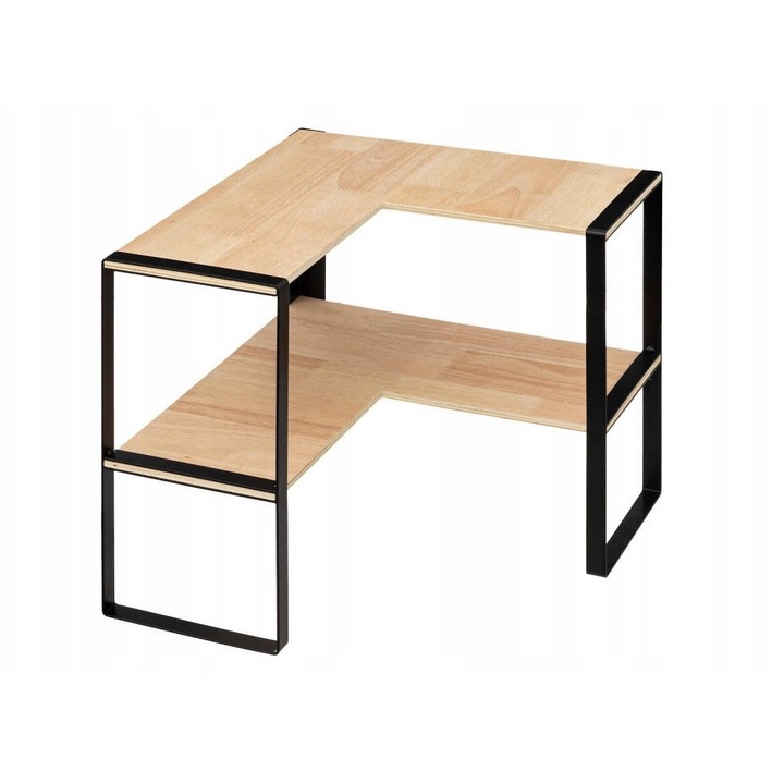5five Simply Smart sarok konyhai polc, 2 szintes, bézs, 40x40x35cm, fűszereknek