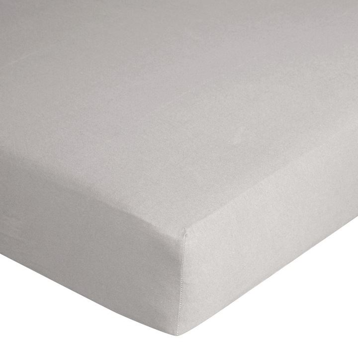 Чаршаф с ластик Design 91, 90x200cm +25cm, 100% памук, светлосив