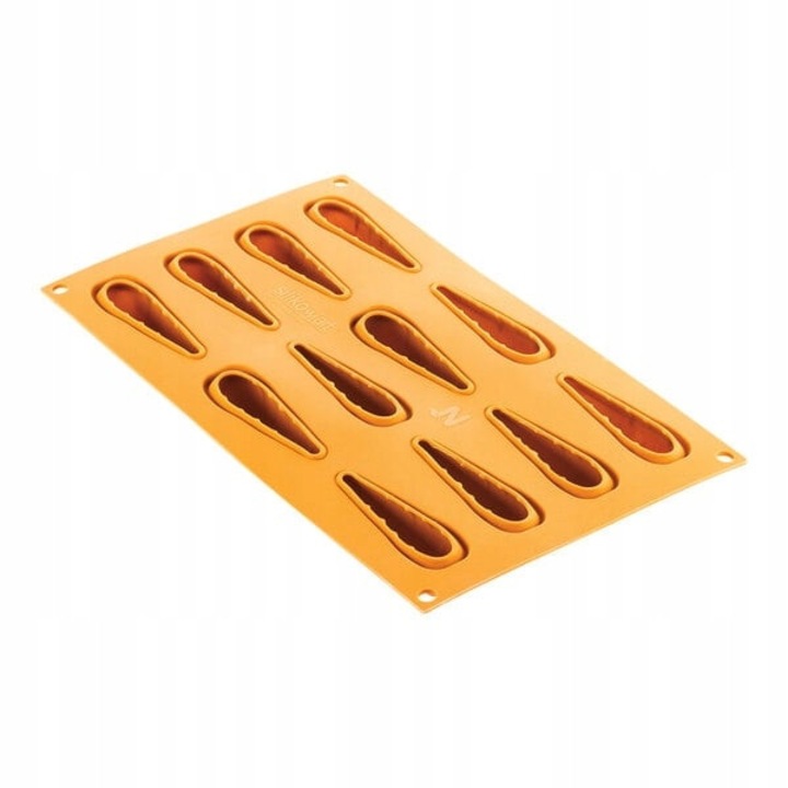 Forma de prajituri Silikomart Carota, 12 gniazda, 7,8x2,2x2,2cm, multicolor