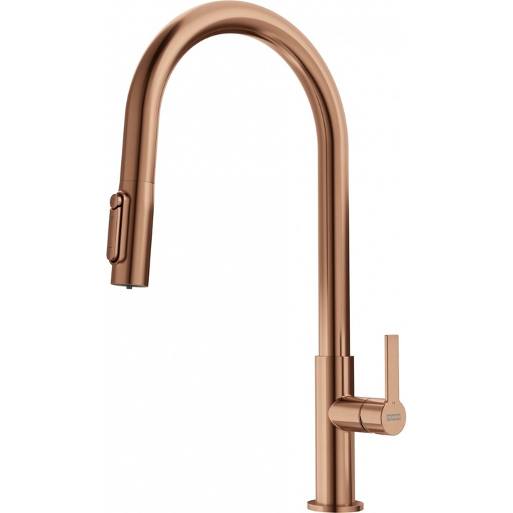 Baterie sanitara Franke Maris Slim Clear Water J, miedziana, cu functie de filtrare, 360° rotire