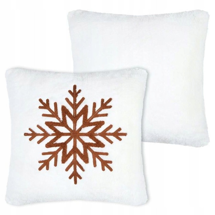 Perna decorativa STOF WILDFOREST 45x45cm, alba, moale