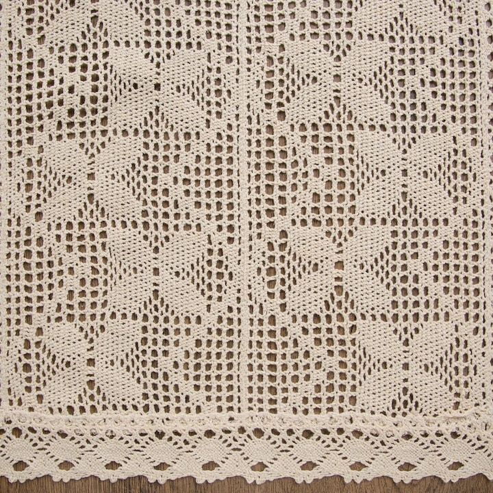 Eurofirany asztali futó 40x180cm, azúr, rusztikus stílus, 60% pamut, 40% poliészter