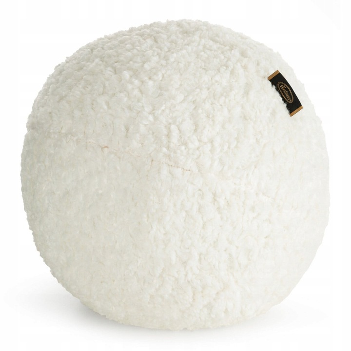 Fata de perna decorativa buclata crem, Eurofirany, 24cm, crem, 100% poliester, design modern