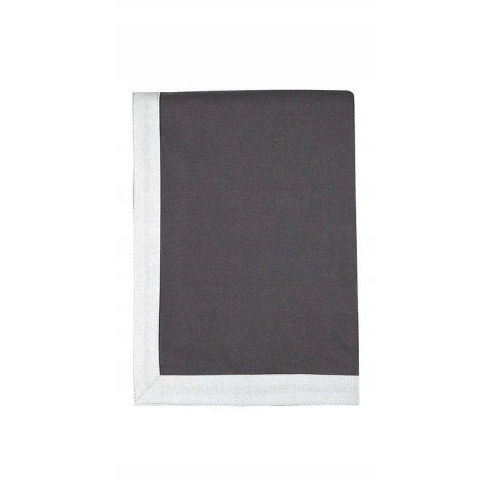 DUO asztalterítő 140x240cm, ezüstszürke, 100% pamut, egyszerű design