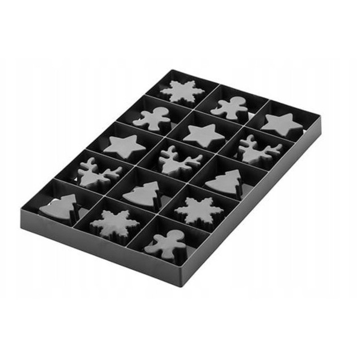 Set forme de prajituri Voila Cookie Winter Holiday, gri