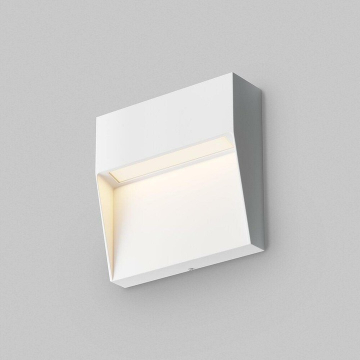 Maytoni Mane LED 3W kültéri fali lámpa, fehér, 11x11x3.2cm, IP54