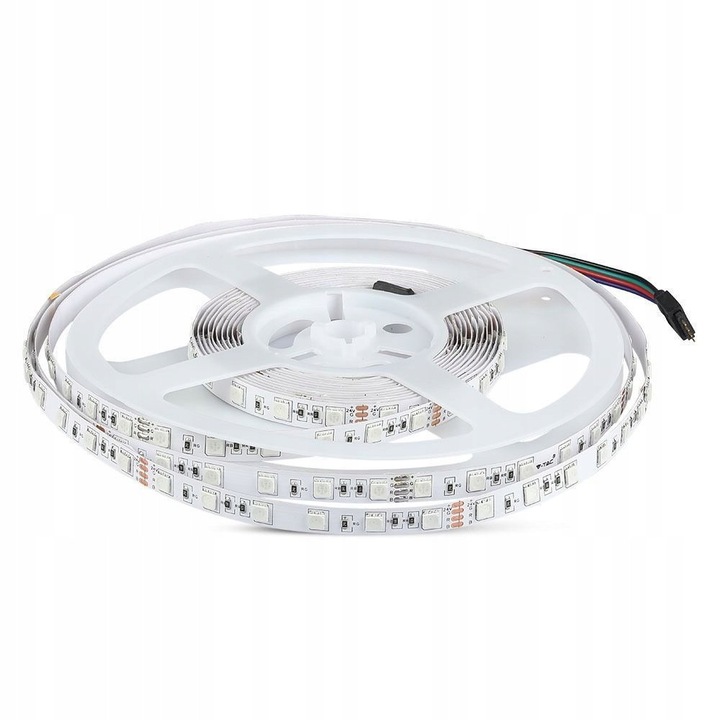 LED лента V-TAC 10м 24V RGB 7W, IP20