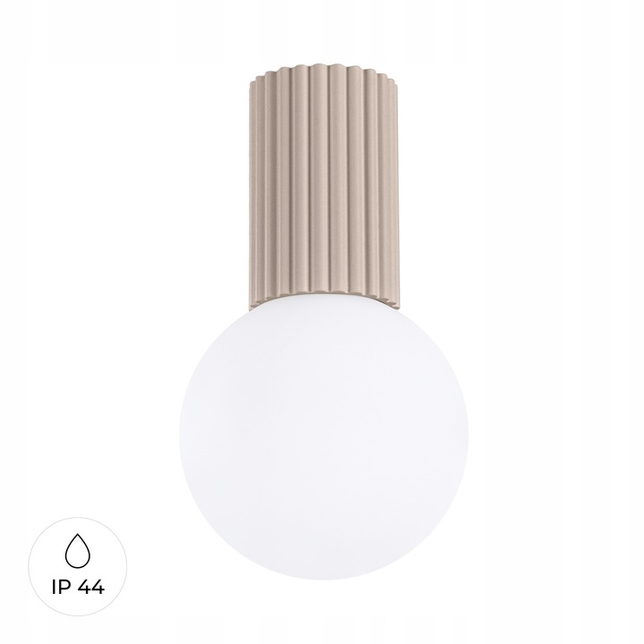 Плафон Sollux HALO таупе 12x12x21 см, 1 източник на светлина, IP44