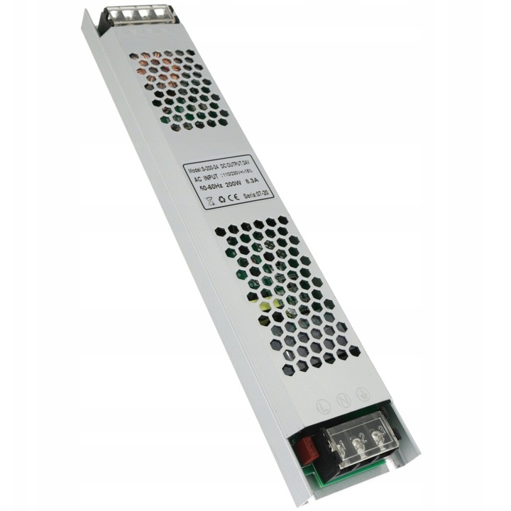 LED захранване 200W 24V DC IdeaLed, димируемо, IP20, размери 308x53x23mm