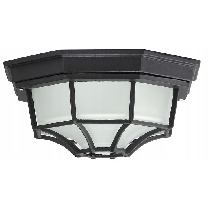Plafoniera Rabalux Milano negru transparent 26x26x14cm