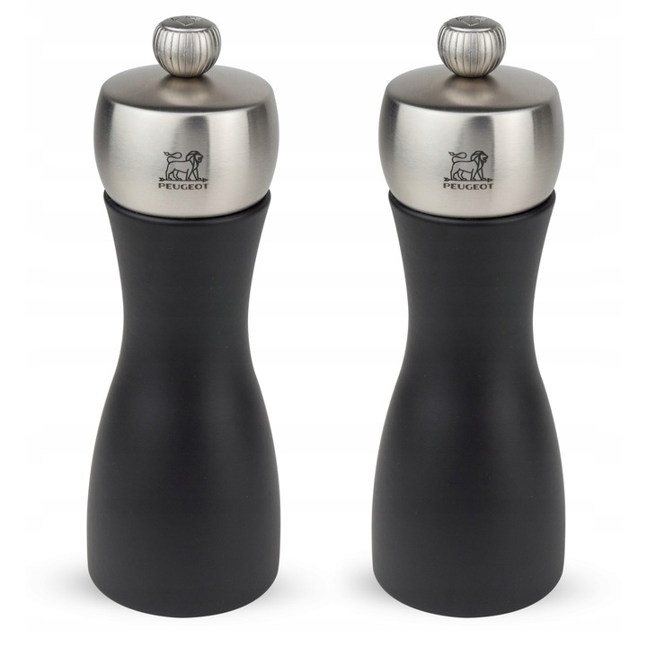 Só- és borsőrlő szett, Peugeot, Fidji, olajfa, 15cm, csokoládé szín