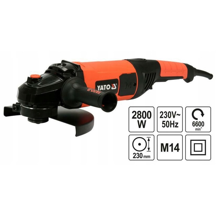 Polizor unghiular Yato 2800W 6600rpm 230mm cu maner rotativ