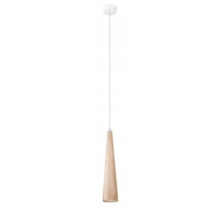 Висяща лампа SULA 1, Sollux Lighting, естествено дърво, 1 източник на светлина, 8x8x120см