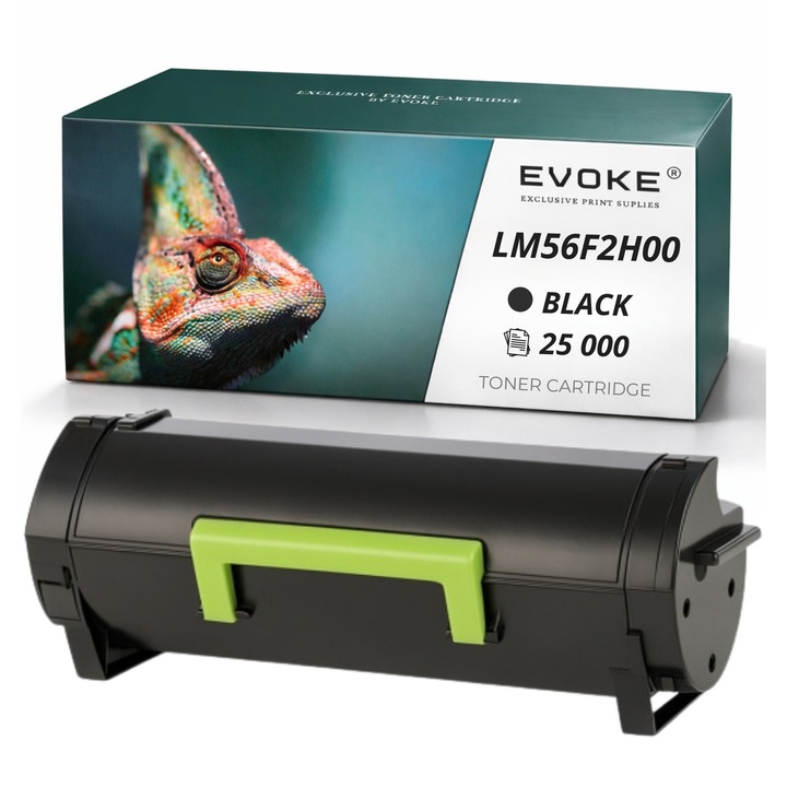 Toner cartus compatibil pentru imprimanta Lexmark 56F2H00 LM56F2H00, Negru, 25000 pagini, compatibil cu MS321dn MS421dn MS421dw MS521dn MS621dn