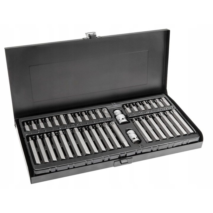 Set 40 piese capete surubelnita Hoegert, 10 mm, metalic, diverse dimensiuni