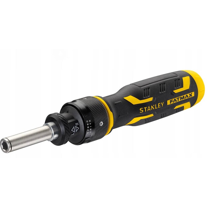 Отвертка с тресчотка Stanley Speed Drive, 2 функции, многоцветна, комплект с двойни накрайници
