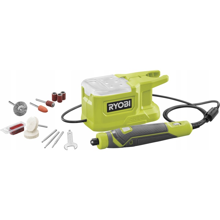 Mini csiszoló 18V Ryobi RRT18-0 akkumulátor és töltő nélkül, 5 sebesség, 0.35kg