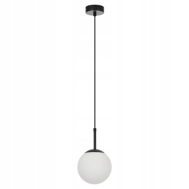 Lustra Light Prestige Dorado, metal negru, sticla alba, 155x15x15cm, 1x40W