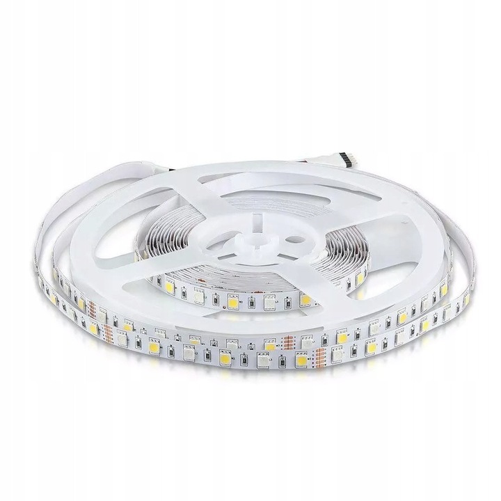 LED лента V-TAC 300LED RGBW 12V IP20 8W/m 4000K, 5м