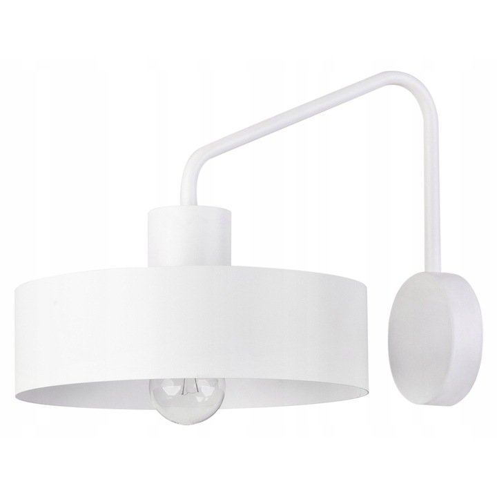 JUMBO dekoratív fali lámpa, Sigma, fehér, 28x34,5cm, beépített E27 LED-del