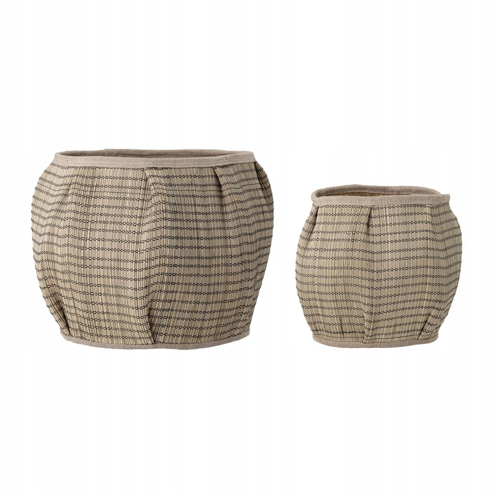 Set 2 suporturi din iarba de mare, Bloomingville, natural, O30xH28cm si O44xH34cm