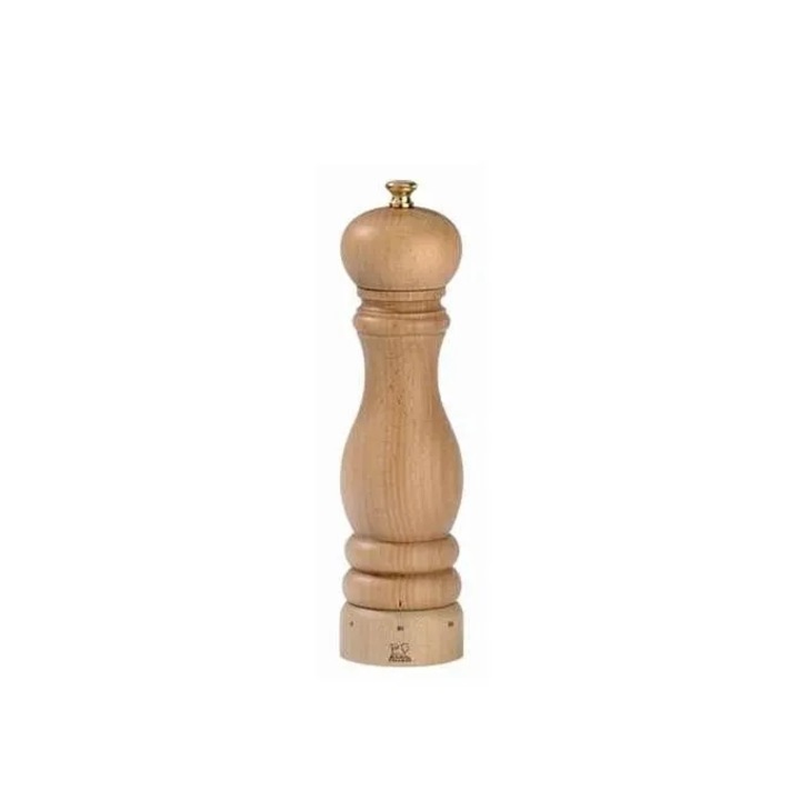 Peugeot Paris borsőrlő, fából, uSelect mechanizmus 6 fokozattal, spirálmechanizmus az őrléshez, natúr, 22 cm