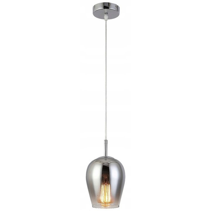 Rabalux 5252 Petunia füstszínű lámpaernyős mennyezeti lámpa, króm, 1xE27, 140x140mm