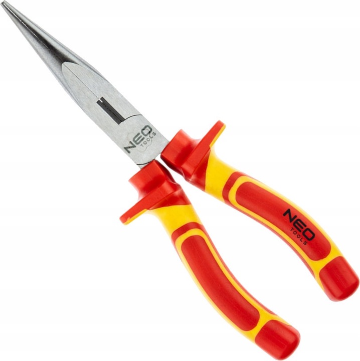 NEO TOOLS hosszú egyenes fogó 200mm 1000V, CrV acélból, ergonomikus nyél