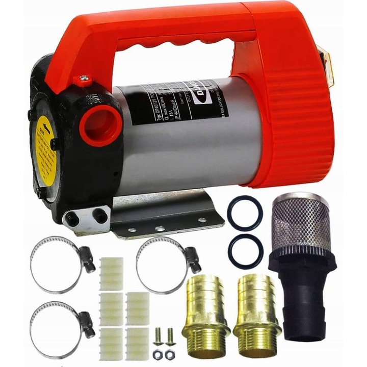 Pompa pentru combustibil si ulei Einbach PWCTHWSKQW7955, 230 V, 155 W, 55 l/min, racord 3/4, autoamorsanta cu filtru si fitinguri metalice, Multicolor