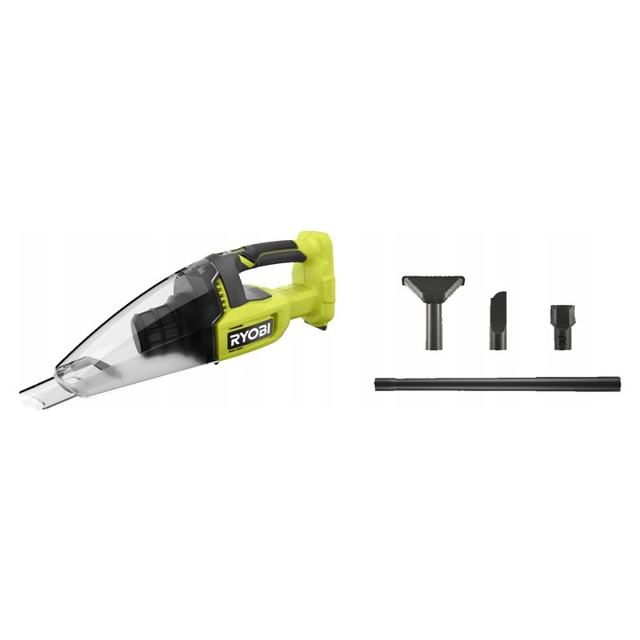 Ryobi RHV18 kézi porszívó, 18V, 600ml, padlófejjel, akkumulátor és töltő nélkül