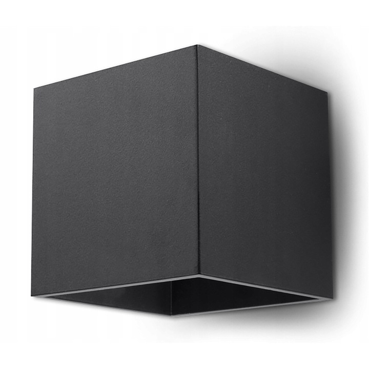 Sollux Lighting Quad fali lámpa, fekete, 10x10x12cm, alumínium