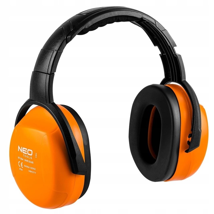 Neo Tools fültok, 32dB, narancssárga, állítható