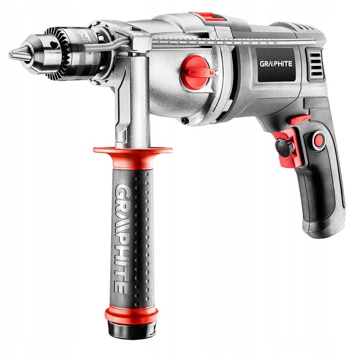 Graphite 58G722 ütvefúró, 1050W, 2 sebességes, fekete, kofferral