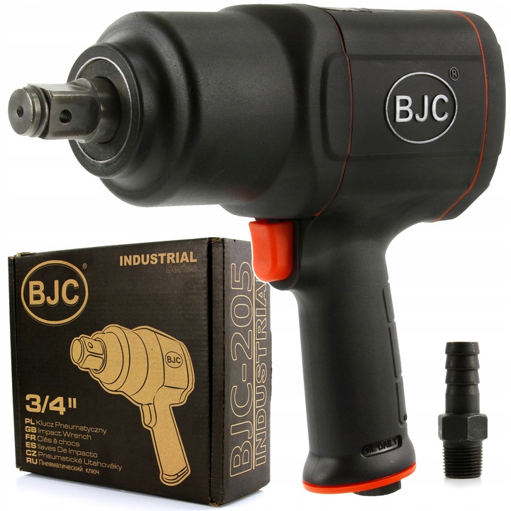 Cheie pneumatica de impact 3/4" BJC, 6-8 Bar, set complet