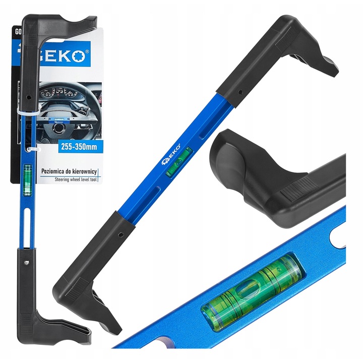 Geko 255-350mm kék alumínium kerékbeállítási szintezőnyeg